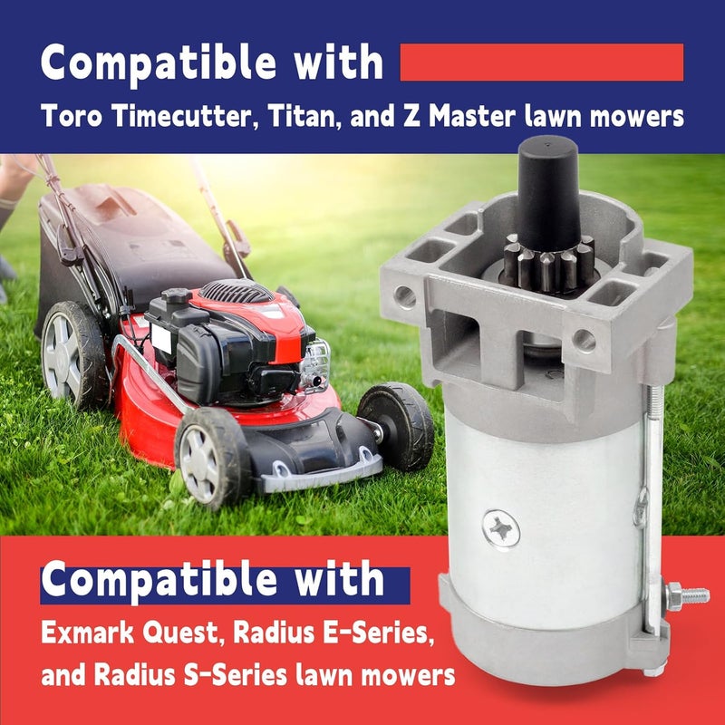 Dusledel 136-7880 Starter Motor for 2P77F Engines Replacement for Toro Exmark Timecutter Titan HD Z Master Quest Radius E-Series S-Series Lawn Mowers Parts Replaces 127-9209 133-1564 133-9828 - Image 4